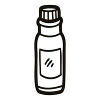 Hand Drawn bottle in doodle style vector