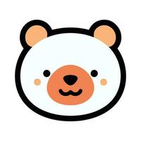 Hand Drawn cute bear in doodle style vector