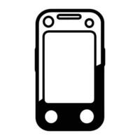 smart phone in flat line art style vector