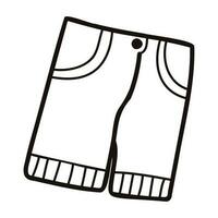 Hand Drawn shorts for men in doodle style vector