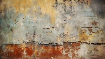 Old distressed wall, grunge texture created using Technology photo