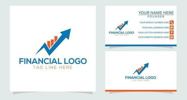 vector resumen financiero crecimiento soluciones logo diseño modelo