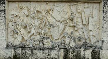 Different arhitectural details and scultures that can be found in the center of the fortress in Alba Iulia , Romania. photo