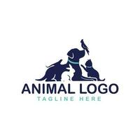 veterinario la tienda de animales mascota logo vector