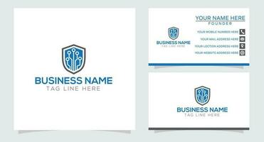 Security logo technology for your company, shield logo for security data vector