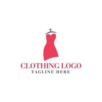 Creative fashion logo design. Vector sign with lettering and hanger symbol.