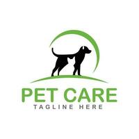logotipo de cuidado de mascotas vector