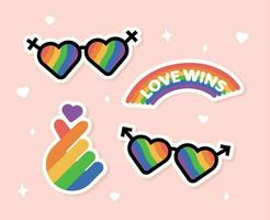 Vector Flat Design Pride Month LGBT Element Set