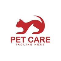 pet care logo design template. pet car vector icon illustration