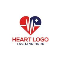 medical heart vector logo