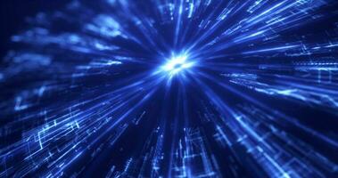 Abstract blue glowing circle energy futuristic computer digital hi-tech swirling abstract background photo