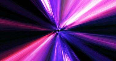 túnel espacial brillante abstracto que vuela a alta velocidad desde el fondo de líneas futuristas de alta tecnología de energía brillante foto