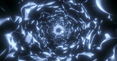 Abstract blue energy tunnel of waves glowing abstract background photo