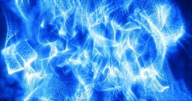 Abstract blue energy waves futuristic hi-tech glowing particles background photo