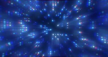 Abstract blue futuristic hi-tech energy particles dots and squares magical bright glowing background photo