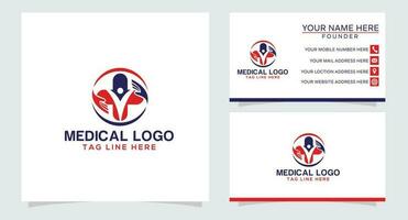 salud logo diseño para hospital, clínica, farmacia, o salud productos y negocio empresas vector