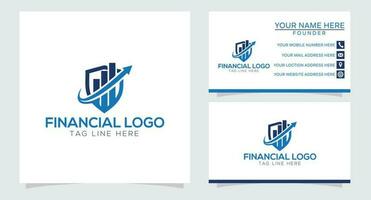 Vector modern financial logo design idea