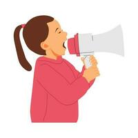 vector illustration of the concept of a person holding a megaphone