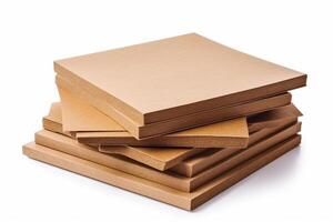 Cardboard for fast food blanks on white background. photo