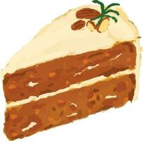 The carrot cake drawings I drew can be edited vector