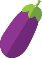 cute purple eggplant vector