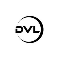 DVL letter logo design in illustration. Vector logo, calligraphy designs for logo, Poster, Invitation, etc.