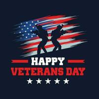 happy veterans day celebration vector
