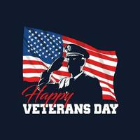 happy veterans day celebration vector