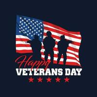 happy veterans day celebration vector