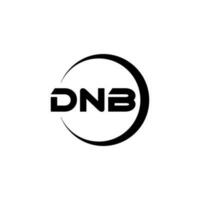 DNB letter logo design in illustration. Vector logo, calligraphy designs for logo, Poster, Invitation, etc.