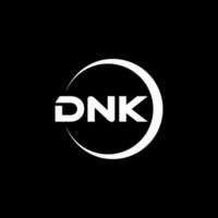 dnk letra logo diseño en ilustración. vector logo, caligrafía diseños para logo, póster, invitación, etc.