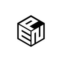 ENP letter logo design in illustration. Vector logo, calligraphy designs for logo, Poster, Invitation, etc.