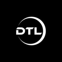 dtl letra logo diseño en ilustración. vector logo, caligrafía diseños para logo, póster, invitación, etc.
