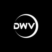 DWV letter logo design in illustration. Vector logo, calligraphy designs for logo, Poster, Invitation, etc.