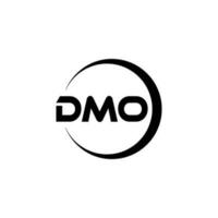 DMO letter logo design in illustration. Vector logo, calligraphy designs for logo, Poster, Invitation, etc.