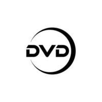 DVD letter logo design in illustration. Vector logo, calligraphy designs for logo, Poster, Invitation, etc.