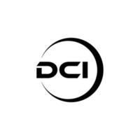 DCI letter logo design in illustration. Vector logo, calligraphy designs for logo, Poster, Invitation, etc.