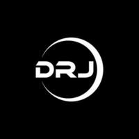 DRJ letter logo design in illustration. Vector logo, calligraphy designs for logo, Poster, Invitation, etc.