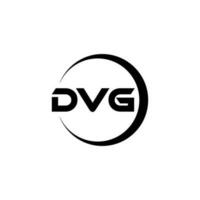 DVG letter logo design in illustration. Vector logo, calligraphy designs for logo, Poster, Invitation, etc.