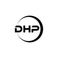 DHP letter logo design in illustration. Vector logo, calligraphy designs for logo, Poster, Invitation, etc.