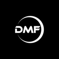 DMF letter logo design in illustration. Vector logo, calligraphy designs for logo, Poster, Invitation, etc.