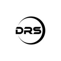 DRS letter logo design in illustration. Vector logo, calligraphy designs for logo, Poster, Invitation, etc.