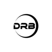 DRB letter logo design in illustration. Vector logo, calligraphy designs for logo, Poster, Invitation, etc.