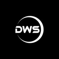 DWS letter logo design in illustration. Vector logo, calligraphy designs for logo, Poster, Invitation, etc.