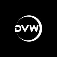 dvw letra logo diseño en ilustración. vector logo, caligrafía diseños para logo, póster, invitación, etc.