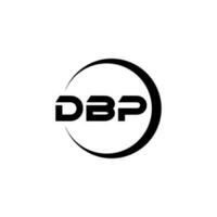 dbp letra logo diseño en ilustración. vector logo, caligrafía diseños para logo, póster, invitación, etc.