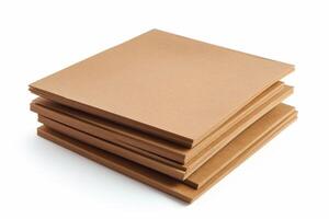 Cardboard for fast food blanks on white background. photo