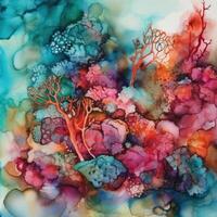 Colorful Abstract Coral Reef photo