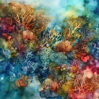 Colorful Abstract Coral Reef photo