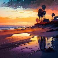 Ocean Sunset Beach photo